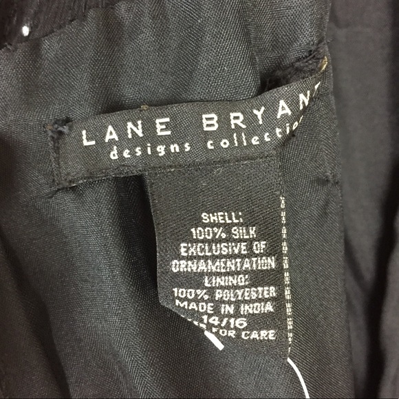 Lane Bryant Black Silk Beaded Dress Size 14/16 NWT - Picture 6 of 8